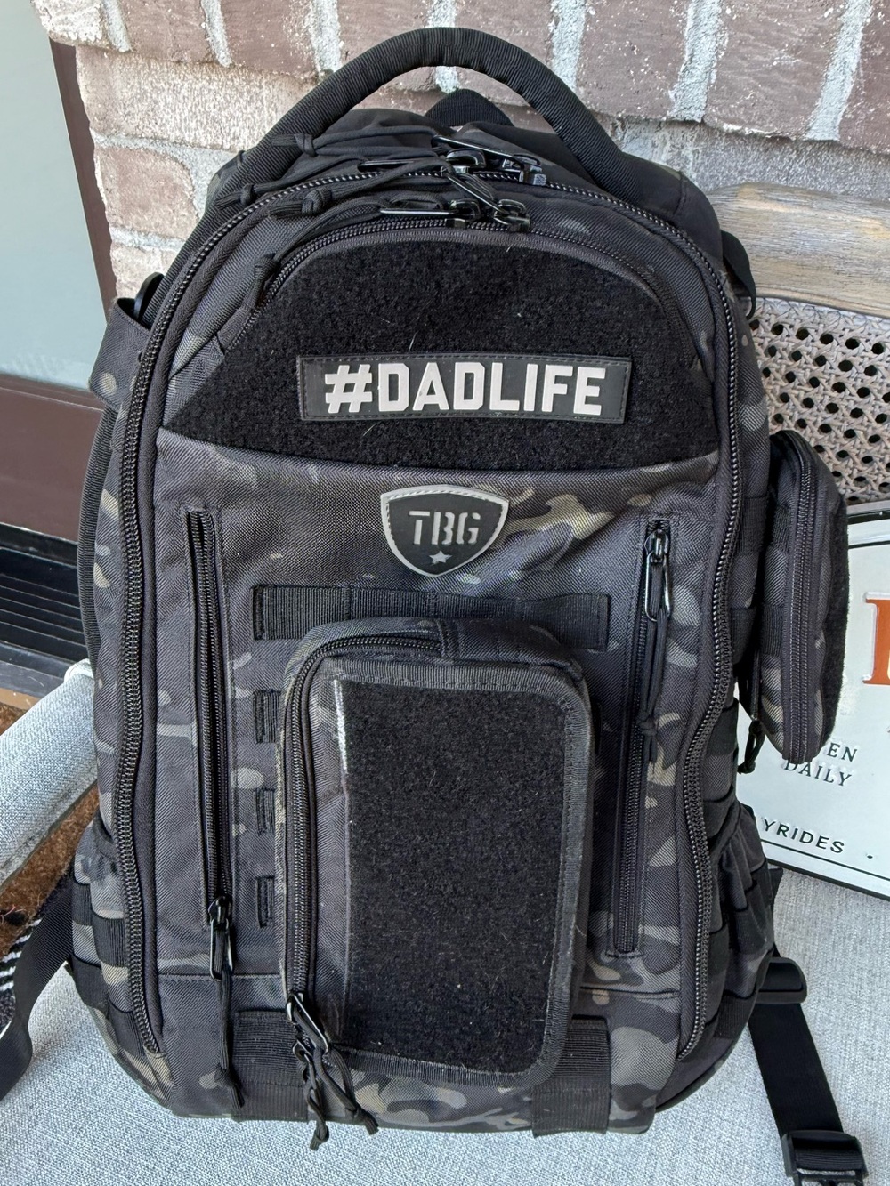 Tactical Baby Gear TBG Diaper Bag Backpack - Black Camo W/ Accessories